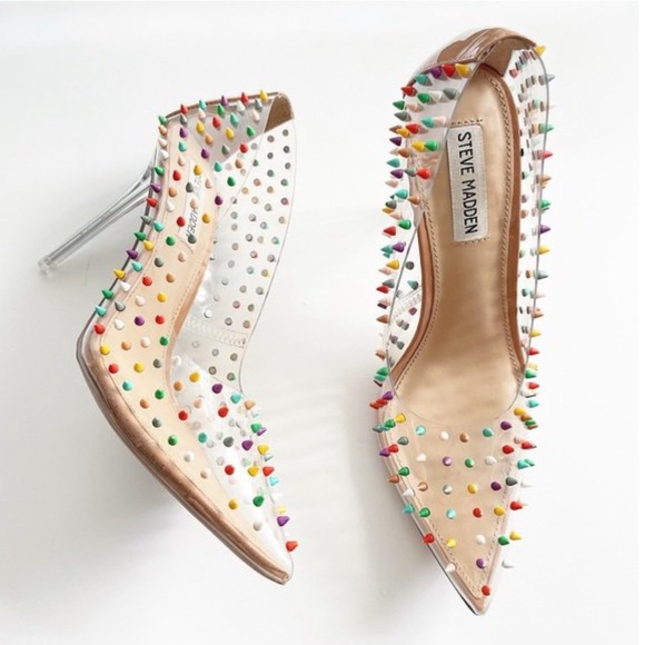 Steve Madden Shoes - Steve Madden Vala-S Multi Embellished Printed High Stiletto Pointed Pumps 6.5